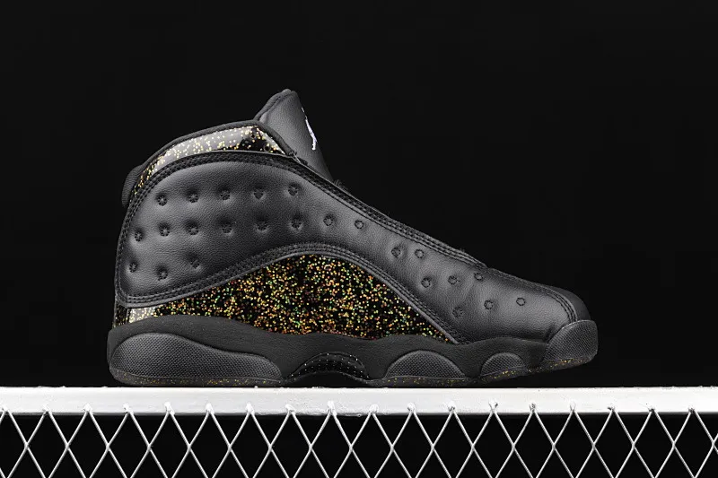 All categories Air Jordan Jordan series basketball shoes Air Jordan 13 G version Air Jordan 13 GS "Black Gold" AJ13 Joe 13 black stars DC9443-007